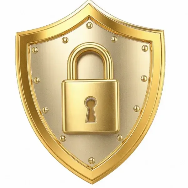 Shield with padlock — Magic Red