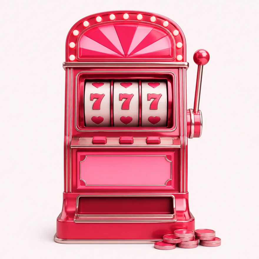 Slot cabinet with marquee — Magic Red